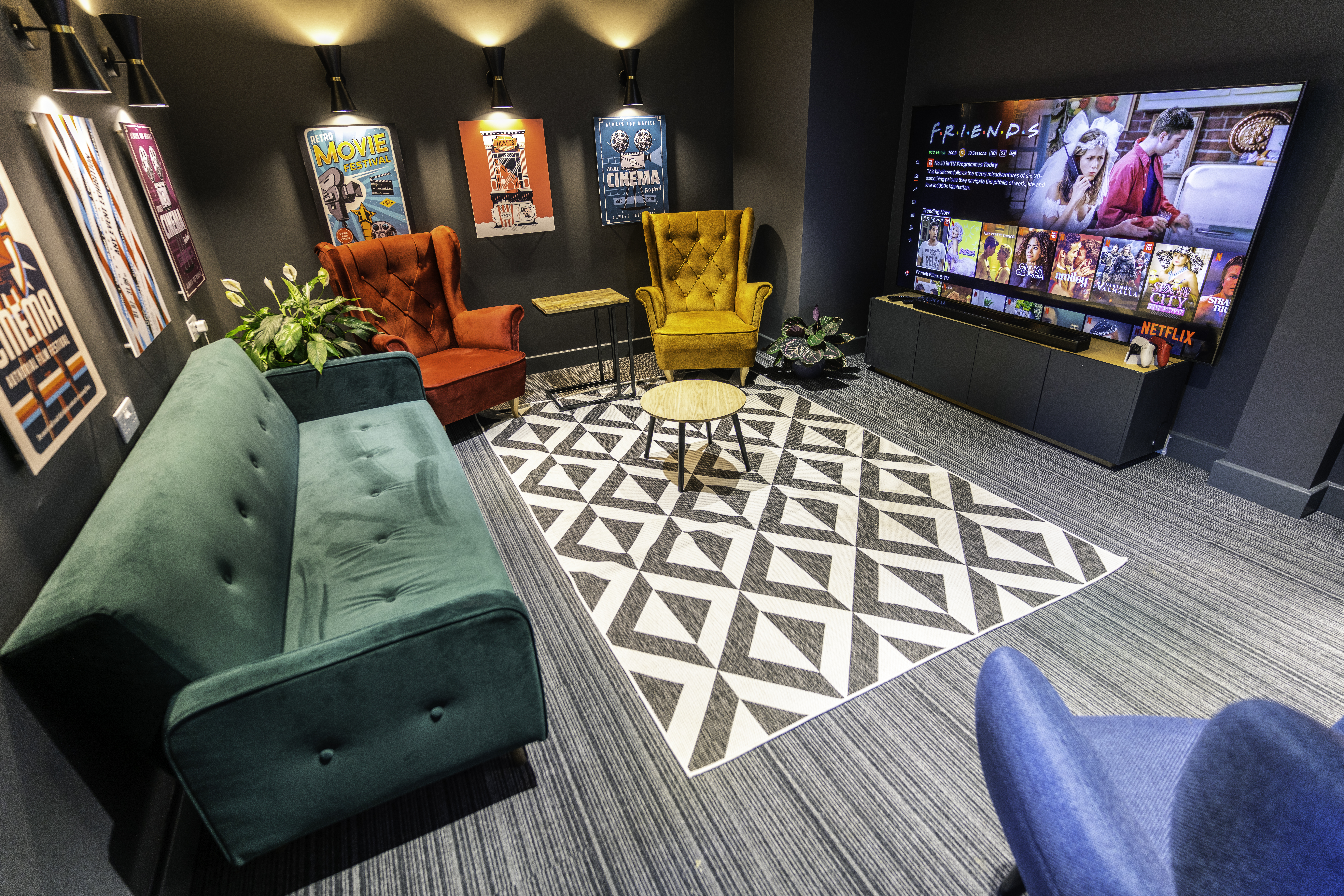 Cinema Room at Unilife Student Accommodation in Guildford