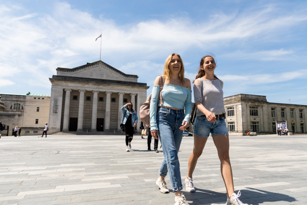 Students walking in Southampton