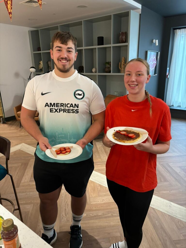 Student Couple on Pancake Day